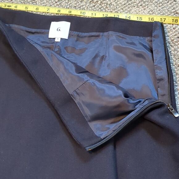 Goop G Label WOMEN'S Anna Boiled Wool Black Pleated Athletic Tennis Miniskirt - Picture 4 of 8